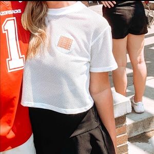 L Barlett Boutique Mesh Crop Top